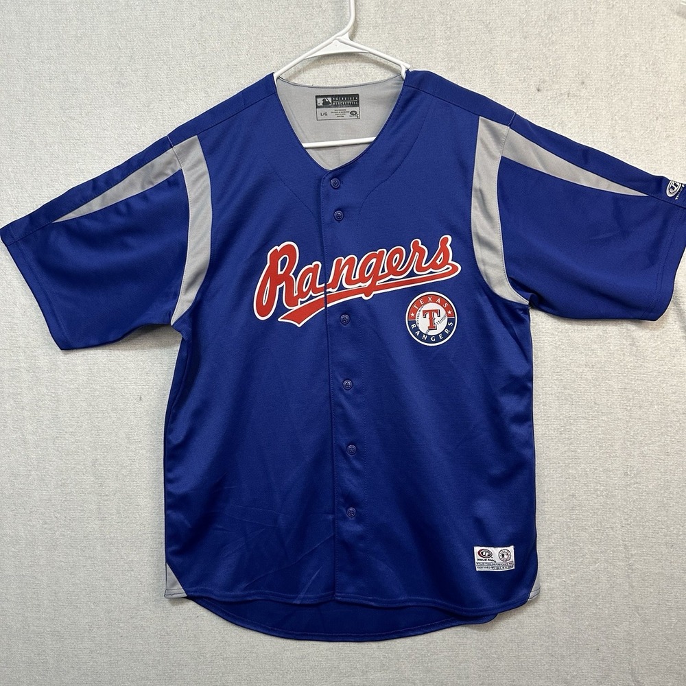 MLB True Fan‎ Texas Rangers Baseball Jersey Size Large